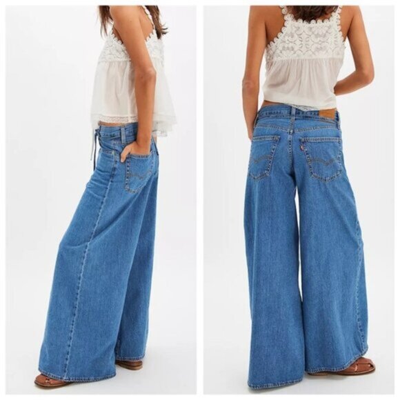 Levi’s x Free People XL SUPERWIDE WOMEN'S JEANS size 27 - Picture 1 of 15
